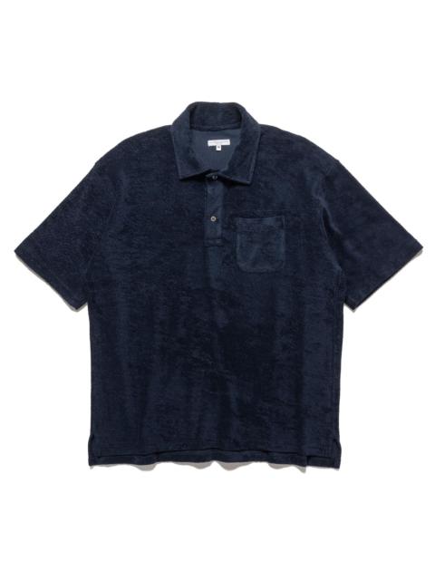 Engineered Garments Polo Shirt CP Velour Navy