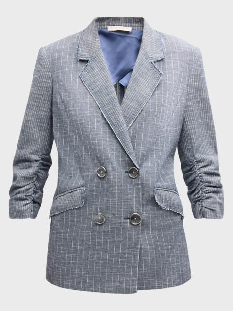 RAMY BROOK Lilianna Double-Breasted Stripe Blazer
