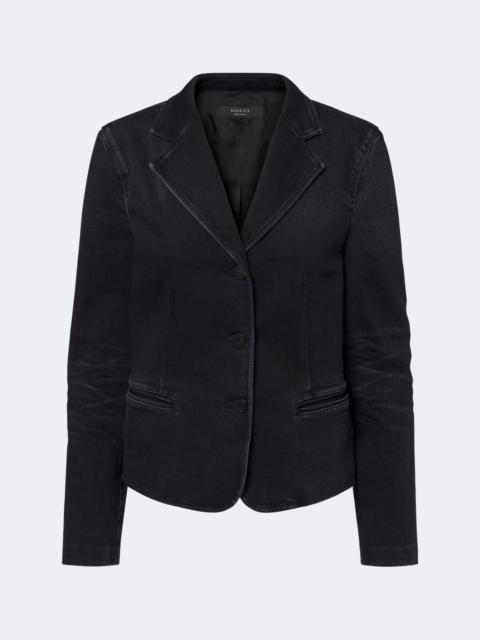 GUCCI Single-breasted denim blazer