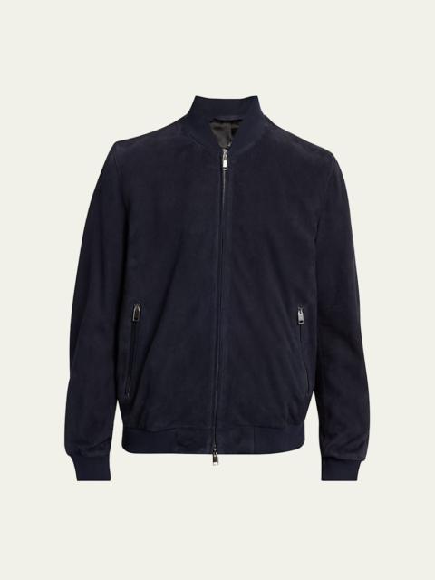 Brioni Men's Suede Bomber Jacket