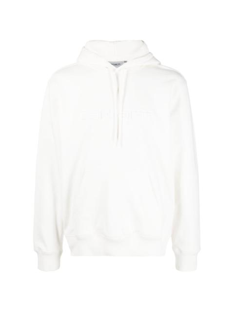 Carhartt embroidered-logo cotton hoodie