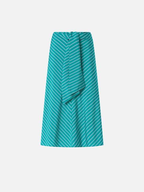PINKO MIDI SKIRT WITH STRIPED PATTERN AND SASH
