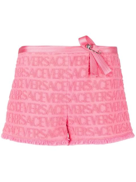 VERSACE x Dua Lipa Versace Allover devoré-cotton shorts