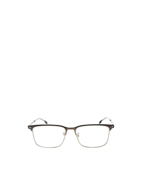 BOSS titanium rectangle-frame glasses