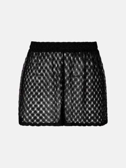 Missoni Crochet lamé shorts