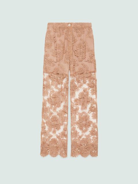 GUCCI Floral cotton lace pant