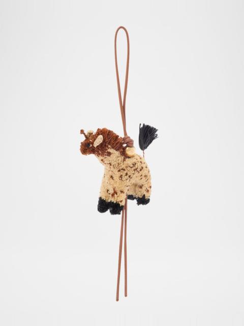Loewe Giraffe Charm in Raffia