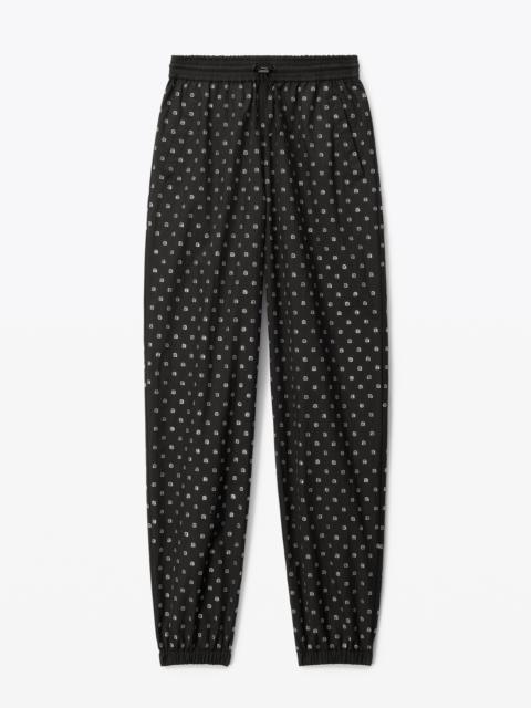 Alexander Wang HOTFIX TRACK PANT IN CRINKLE NYLON