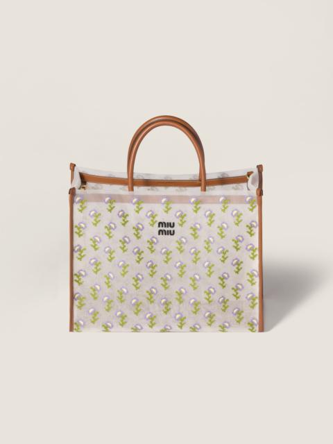Miu Miu Embroidered mesh shopping bag
