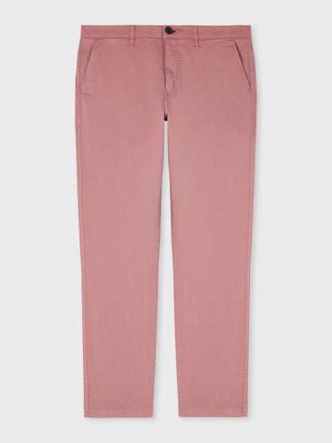 Paul Smith Tapered-Fit Dusty Pink Stretch-Cotton Chinos
