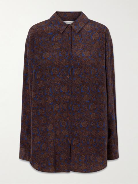 MATTEAU Printed Silk-crepe De Chine Shirt