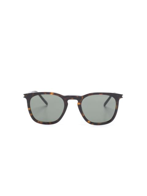 tortoiseshell-effect square-frame sunglasses