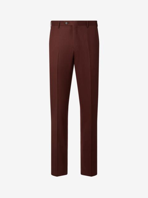 CORNELIANI Brown wool flannel trousers