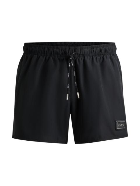 HUGO FULLY LINED SWIM SHORTS WITH LOGO DETAIL