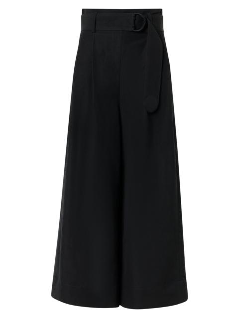 AKRIS Women's Fiorella Linen-Blend High-Rise Pants - Black