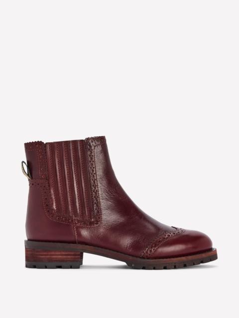 BODEN Brogue Detail Chelsea Boots-Oxblood