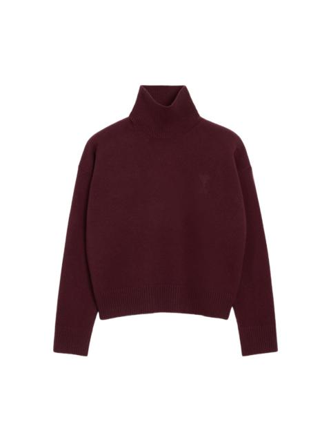 AMI Paris Ami de Coeur funnel neck sweater