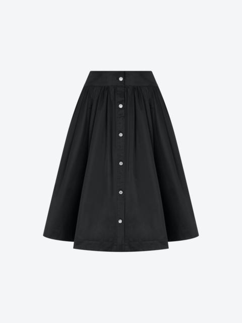 Moschino JEWELED BUTTONS POPLIN SKIRT