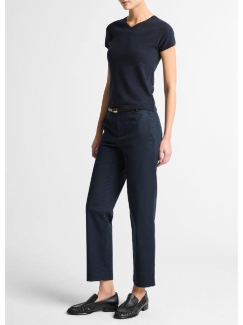 Vince Avery Mid-Rise Italian Stretch-Cotton Chino Pant