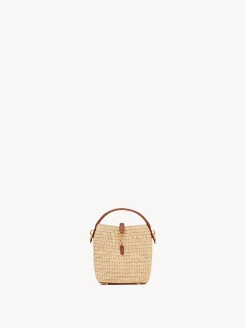 SAINT LAURENT LE 37 MINI IN RAFFIA