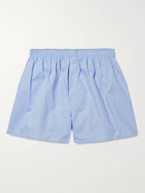 Sunspel Cotton Boxer Shorts Blue