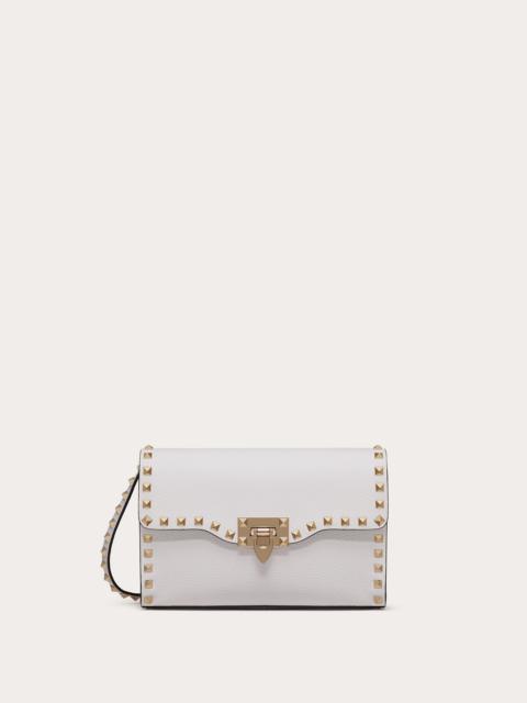 Small Rockstud Grainy Calfskin Crossbody Bag