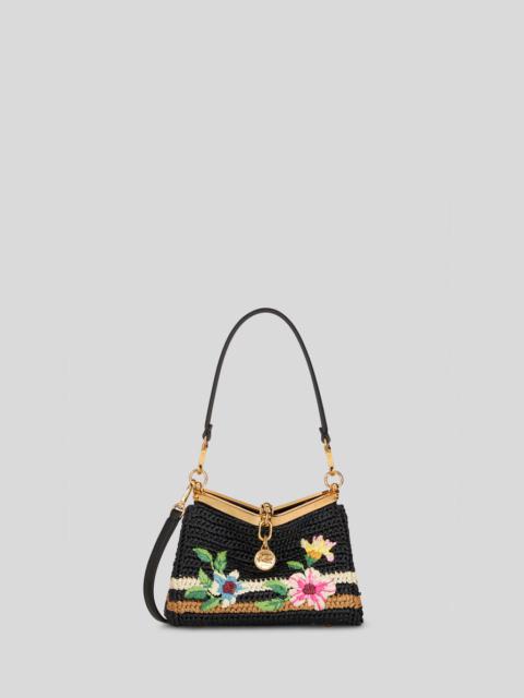 MINI RAFFIA CROSSBODY BAG WITH EMBROIDERY