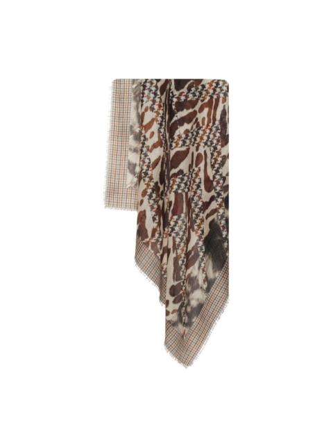 Pierre-Louis Mascia houndstooth-pattern scarf