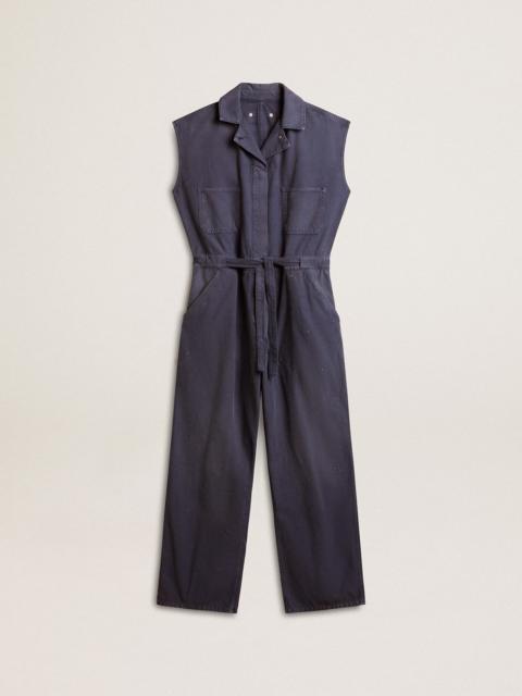 Golden Goose Blue distressed cotton jumpsuit