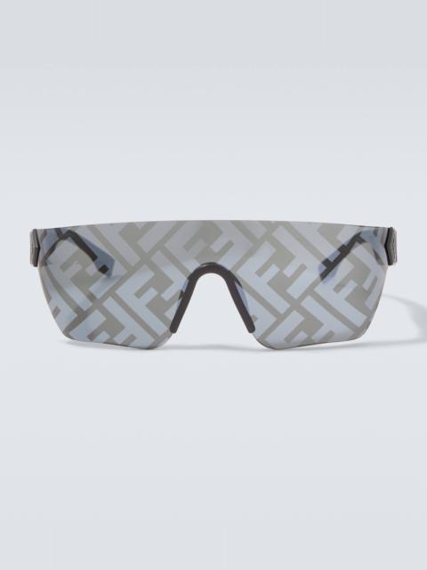 FENDI FF Squared shield sunglasses