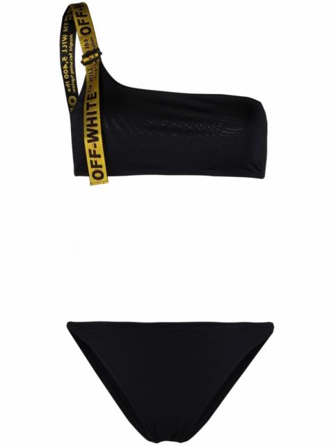 Off-White Industrial strap asymmetric bikini