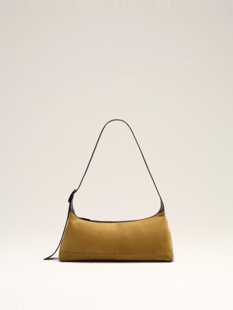 AMI Paris SMALL BEIGE COWHIDE LEATHER ETIENNE CROSSBODY BAG