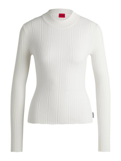HUGO SLIM-FIT SWEATER WITH IRREGULAR RIBBED STRUCTURE