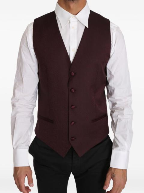 Dolce & Gabbana textured-pattern waistcoat