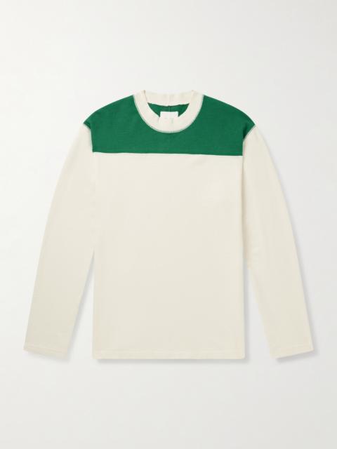 Drake's Two-Tone Cotton-Jersey T-Shirt