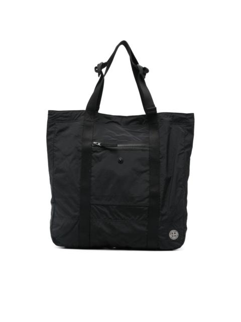 Stone Island logo-patch tote bag