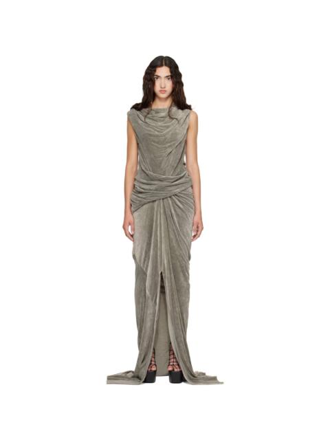 Rick Owens Gray Tower Strutter Maxi Dress