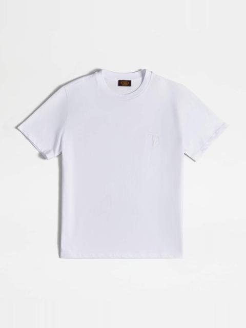 Tod's T-SHIRT IN JERSEY - WHITE