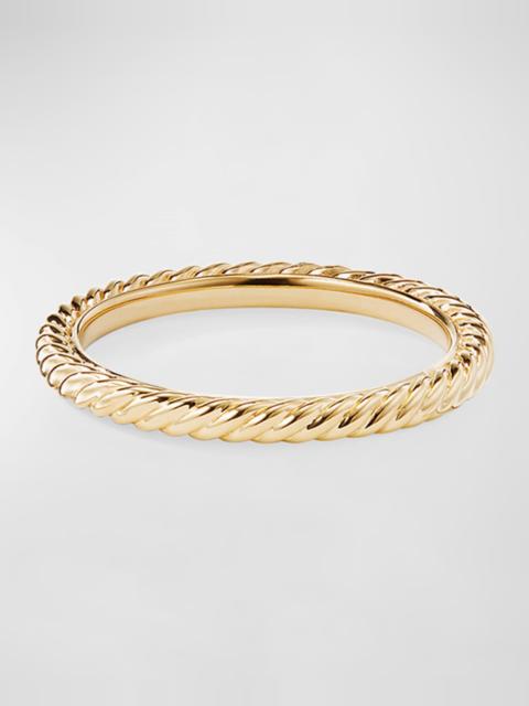 DAVID YURMAN 2mm Cable Collectibles Stack Ring in 18K Gold