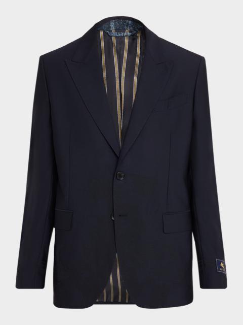 Etro Peak Lapel Wool Sportcoat