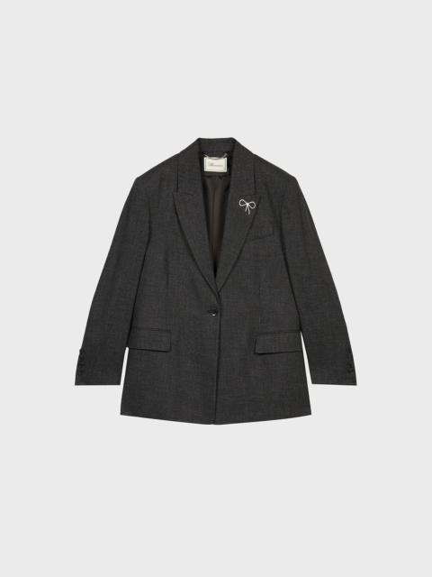 Blumarine MASCULINE-STYLE SUIT JACKET IN GRISAILLE