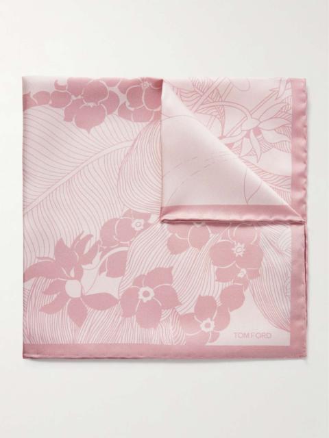 Floral-Print Silk-Twill Pocket Square