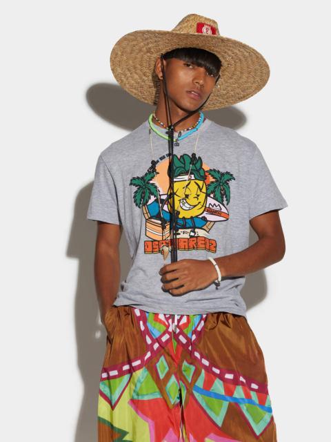 DSQUARED2 D2 CARTOON SURFER COOL T-SHIRT