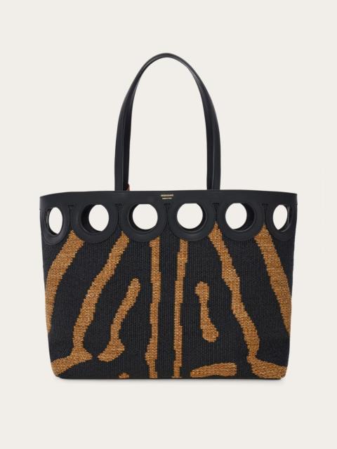 FERRAGAMO Gancini outline tote bag (L)