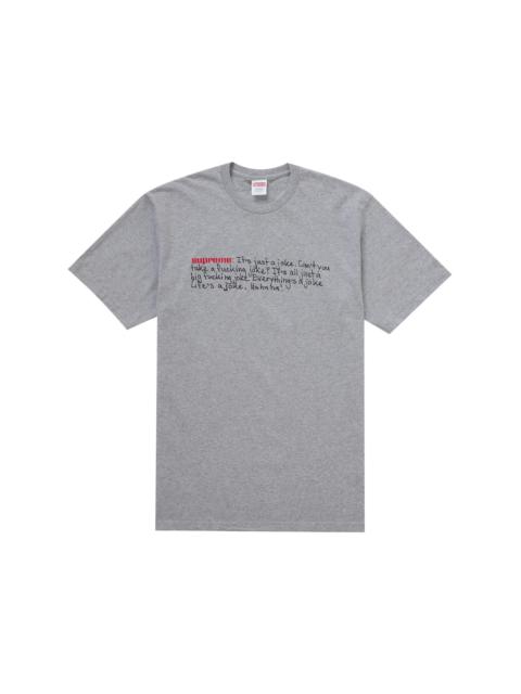 Supreme Supreme Joke Tee Heather Grey