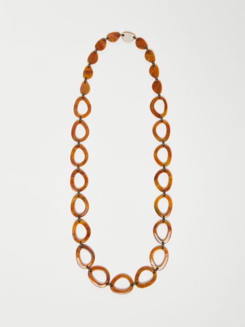 Max Mara Resin ring necklace