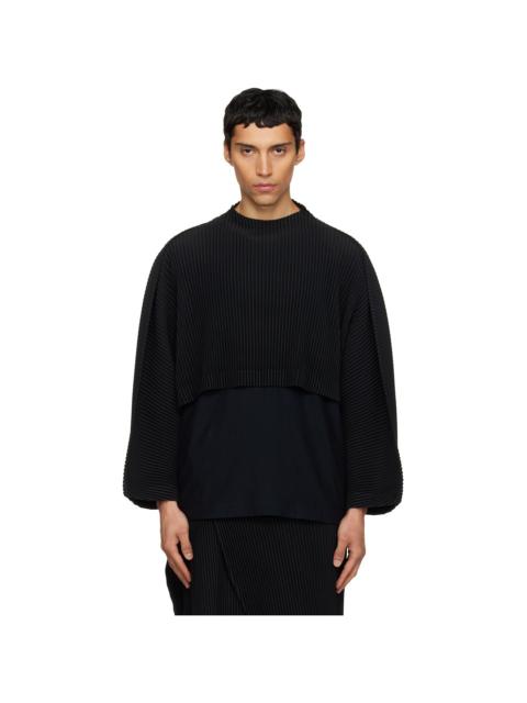 ISSEY MIYAKE Black Color Pleats 1 T-shirt