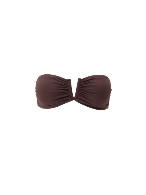 MELISSA ODABASH ALBA BROWN BIKINI TOP