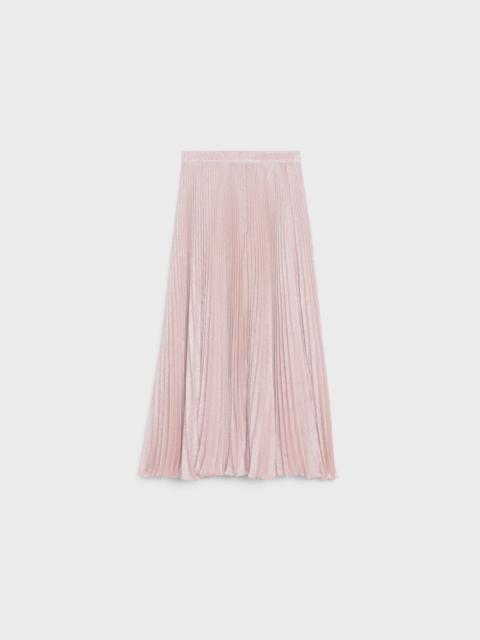 CELINE SKIRT WITH SUNBURST PLEATS IN SATIN LAMÉ