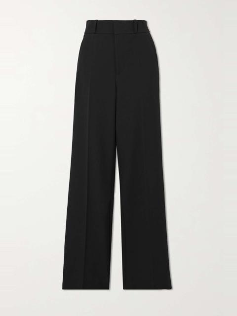 Relaxed stretch-crepe straight-leg pants
